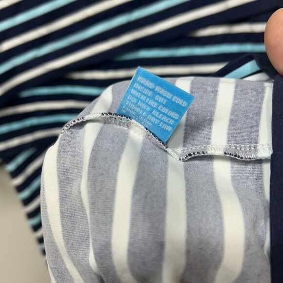 J.McLaughlin Womens Navy & Light Blue Striped Dress L - Picture 7 of 9